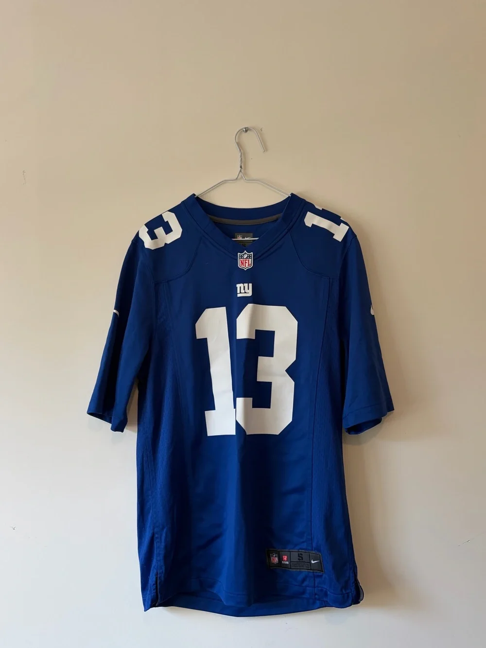 Nike NY Giants #13 Beckham Jr Football Jersey with White Accents